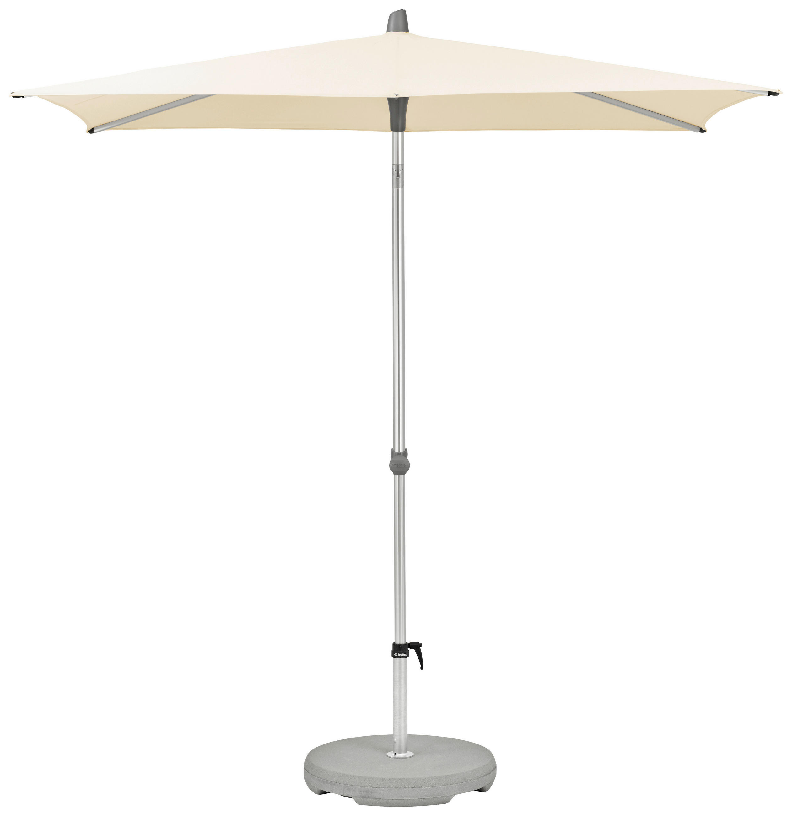 SONNENSCHIRM 210x150 cm Creme  - Silberfarben/Creme, KONVENTIONELL, Textil/Metall (210/150cm) - Glatz