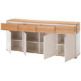 SIDEBOARD in 190/80/40 cm - Eichefarben/Weiß, KONVENTIONELL, Holz/Holzwerkstoff (190/80/40cm) - Novel