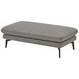 3-SITZER-SOFA in Leder Silberfarben  - Silberfarben/Schwarz, Design, Leder/Metall (222/86/104cm) - Dieter Knoll