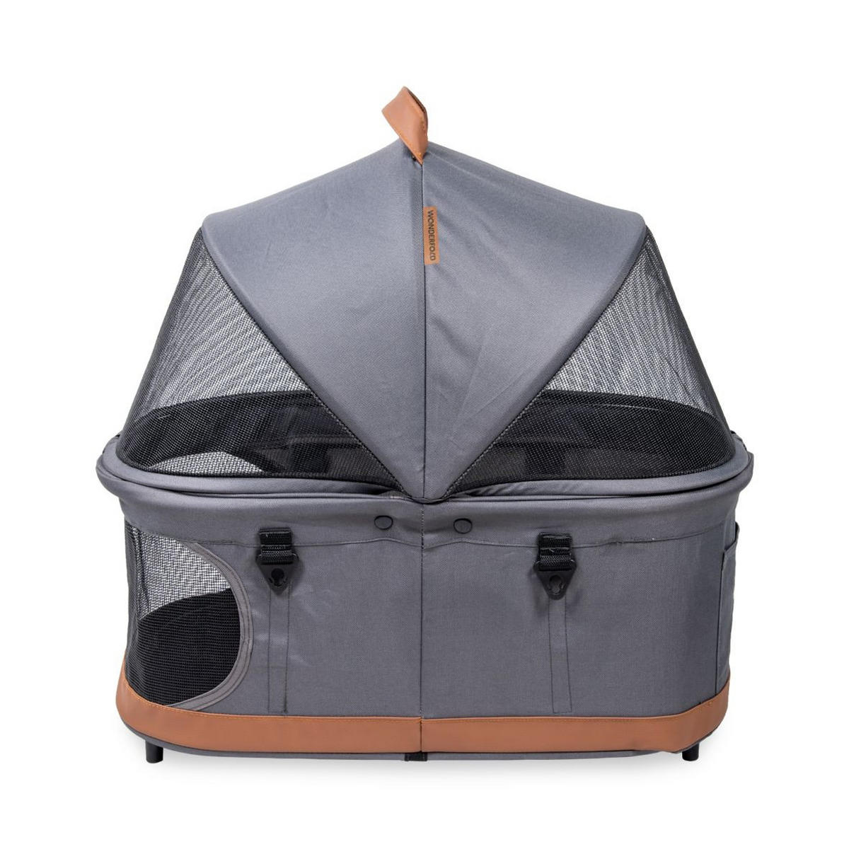 HUNDEBUGGY P2 Pet Stroller  - Schwarz/Grau, Basics, Textil/Metall (68/44/100cm) - WONDERFOLD