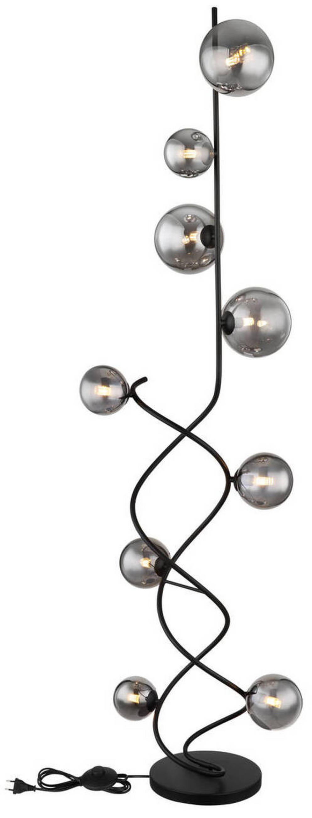LED SVJETILJKA PODNA  - crna, Design, staklo/metal (42,5/40/162cm) - Globo