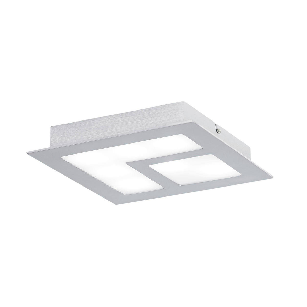 LED-DECKENLEUCHTE 27/27/4,5 cm   - Alufarben/Nickelfarben, Design, Kunststoff/Metall (27/27/4,5cm) - Eglo