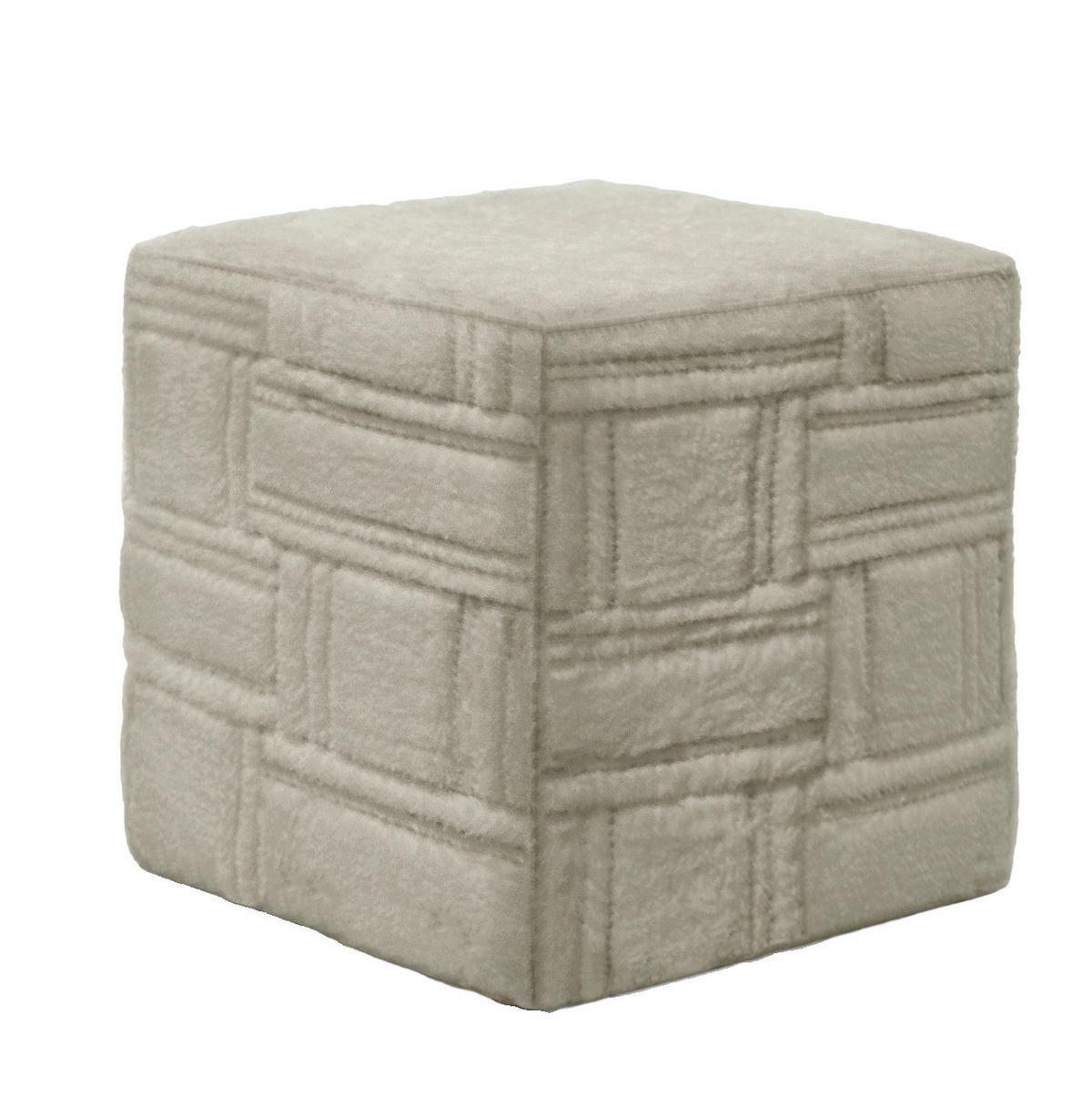 TABURE tekstil  bež        - bež/crna, Moderno, tekstil/plastika (38/38/38cm)