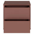 NACHTSCHRANK 50/48/42 cm  - Silberfarben/Terracotta, Trend, Holzwerkstoff/Kunststoff (50/48/42cm) - Carryhome