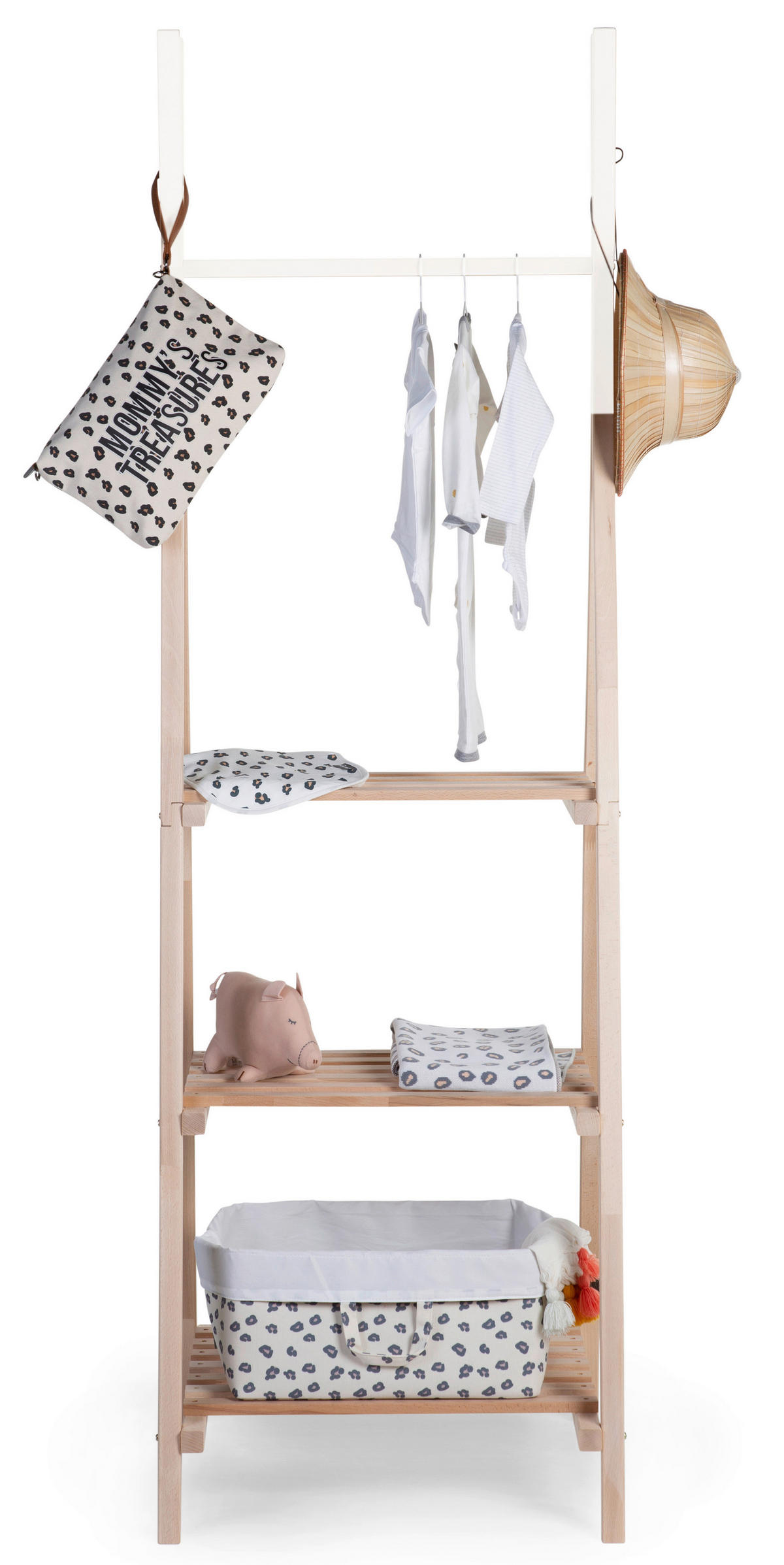 KINDERGARDEROBE in 60/197/60 cm   - Wengefarben/Naturfarben, Basics, Holz (60/197/60cm) - Childhome