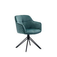 DREHSTUHL Samt Grün  - Schwarz/Grün, MODERN, Textil/Metall (59/83/60cm) - Livetastic