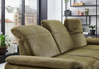 ECKSOFA Grün Mikrofaser  - Eichefarben/Beige, Natur, Holz/Textil (322/201cm) - Voleo