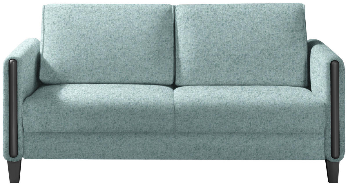 SCHLAFSOFA in Holz, Textil Schwarz, Hellblau  - Schwarz/Hellblau, Design, Holz/Textil (174/88/104cm) - Niels Andersson