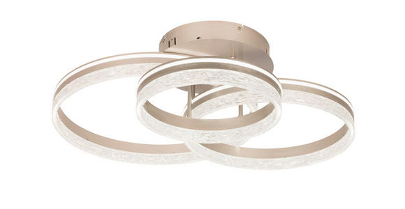 LED-DECKENLEUCHTE 72/63/22 cm   - Cappuccino, Design, Kunststoff/Metall (72/63/22cm) - Novel