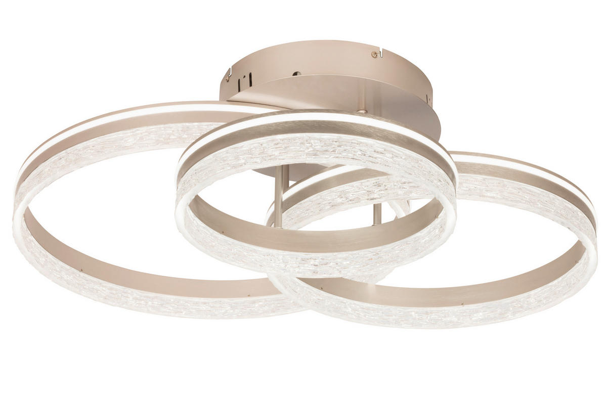 STROPNÍ LED SVÍTIDLO, 72/63/22 cm - cappuccino, Design, kov/plast (72/63/22cm) - Novel