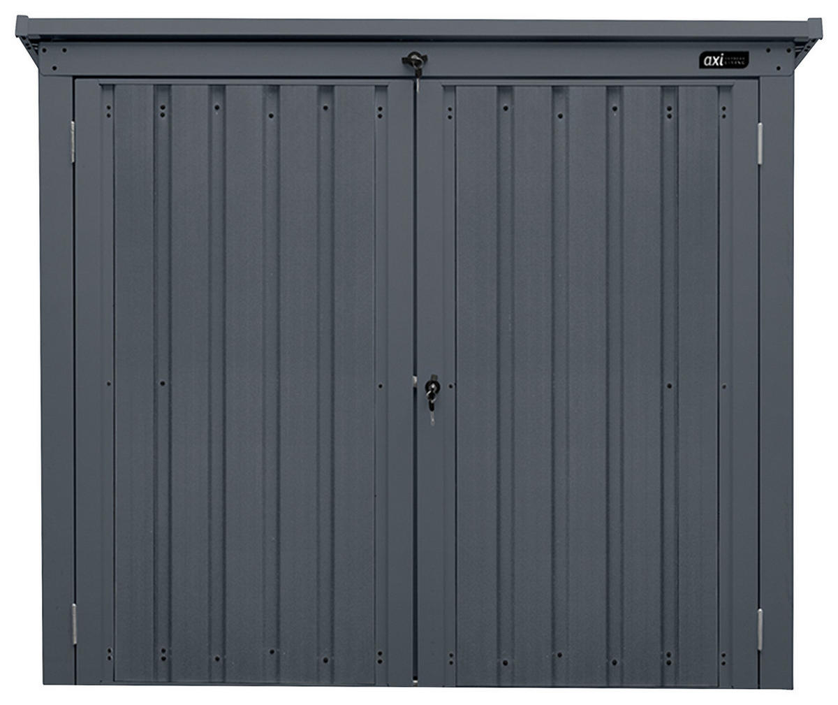 MÜLLTONNENBOX - Anthrazit, KONVENTIONELL, Metall (158/134/101cm) - Ambia Garden