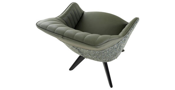 ARMLEHNSTUHL  Sitzfläche 360° drehbar, automatische Rückholfunktion Chenille, Lederlook  - Eichefarben/Anthrazit, KONVENTIONELL, Holz/Textil (60/83/65cm) - Ambia Home