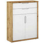 KOMMODE  in 80/112/36 cm  - Eichefarben/Weiß Hochglanz, MODERN, Holzwerkstoff (80/112/36cm) - Xora