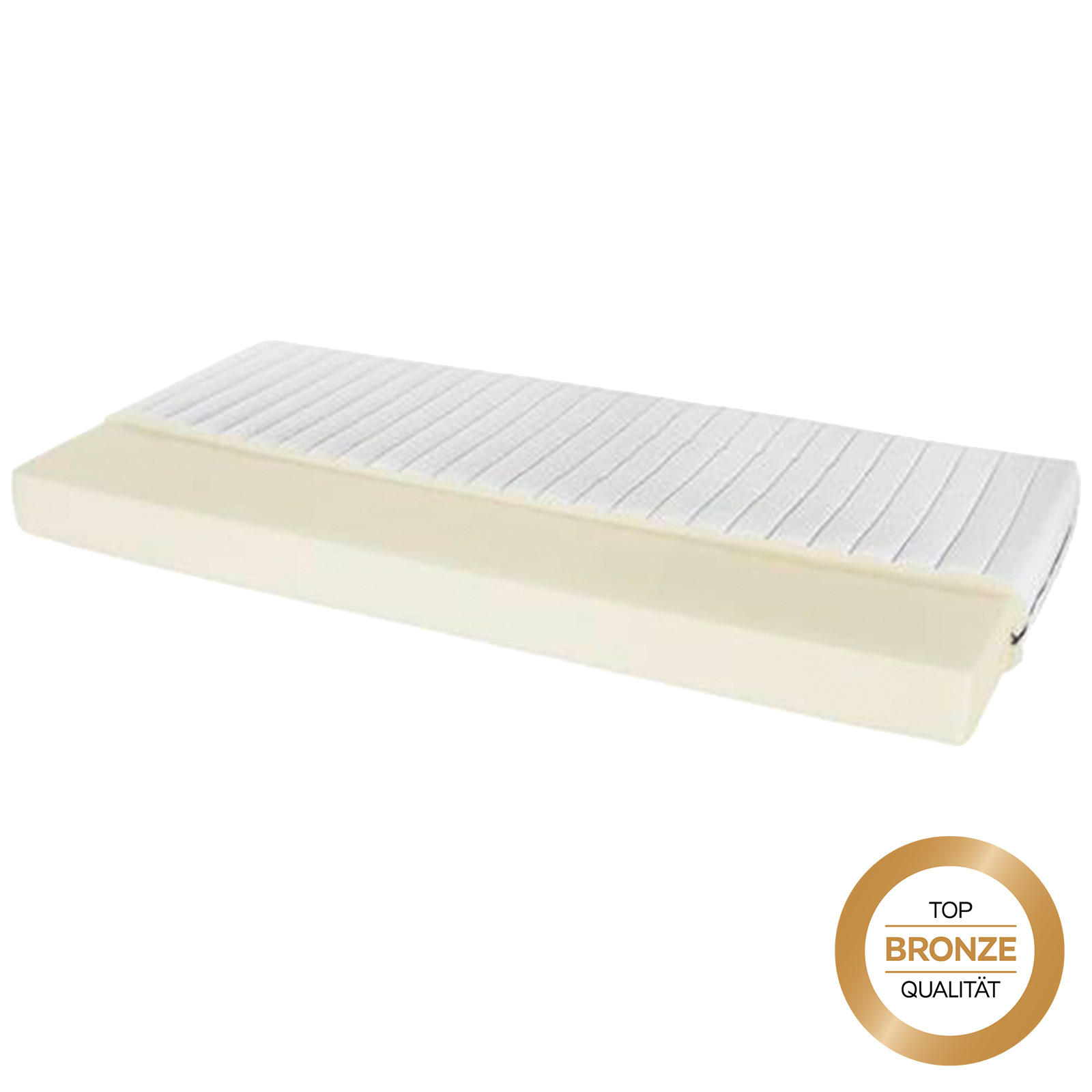ALLERGIKERMATRATZE 90/200 cm, Höhe ca.: 16 cm, H2 = mittel,  - Weiß, Textil (90/200cm) - Primatex