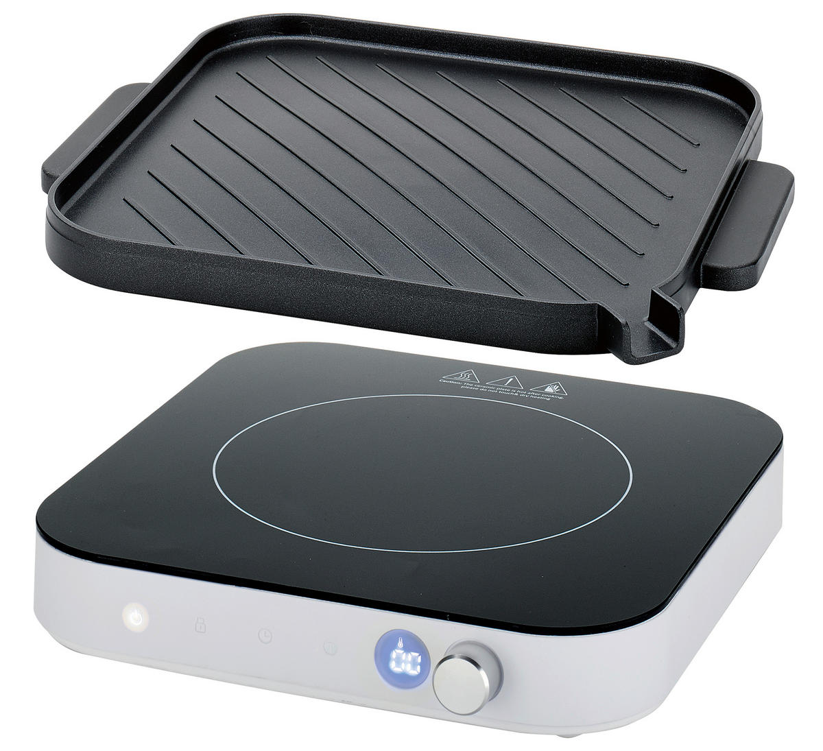 INDUKTIONSKOCHPLATTE SPIRIT  - Weiß, Basics, Glas/Kunststoff (33/28/8cm) - Spring