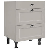 SCHUBKASTENUNTERSCHRANK 60/87/56 cm  in Grau  - Schwarz/Grau, MODERN, Holzwerkstoff/Metall (60/87/56cm) - Nobilia