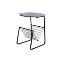 BEISTELLTISCH 40/40/49 cm Riqueza Schwarz rund  - Schwarz, Basics, Metall (40/40/49cm) - Leitmotiv