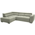 ECKSOFA in Chenille Creme 205/284 cm - Creme/Schwarz, Design, Kunststoff/Textil (205/284cm) - Xora