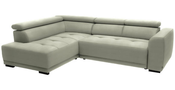 ECKSOFA in Chenille Creme 205/284 cm - Creme/Schwarz, Design, Kunststoff/Textil (205/284cm) - Xora