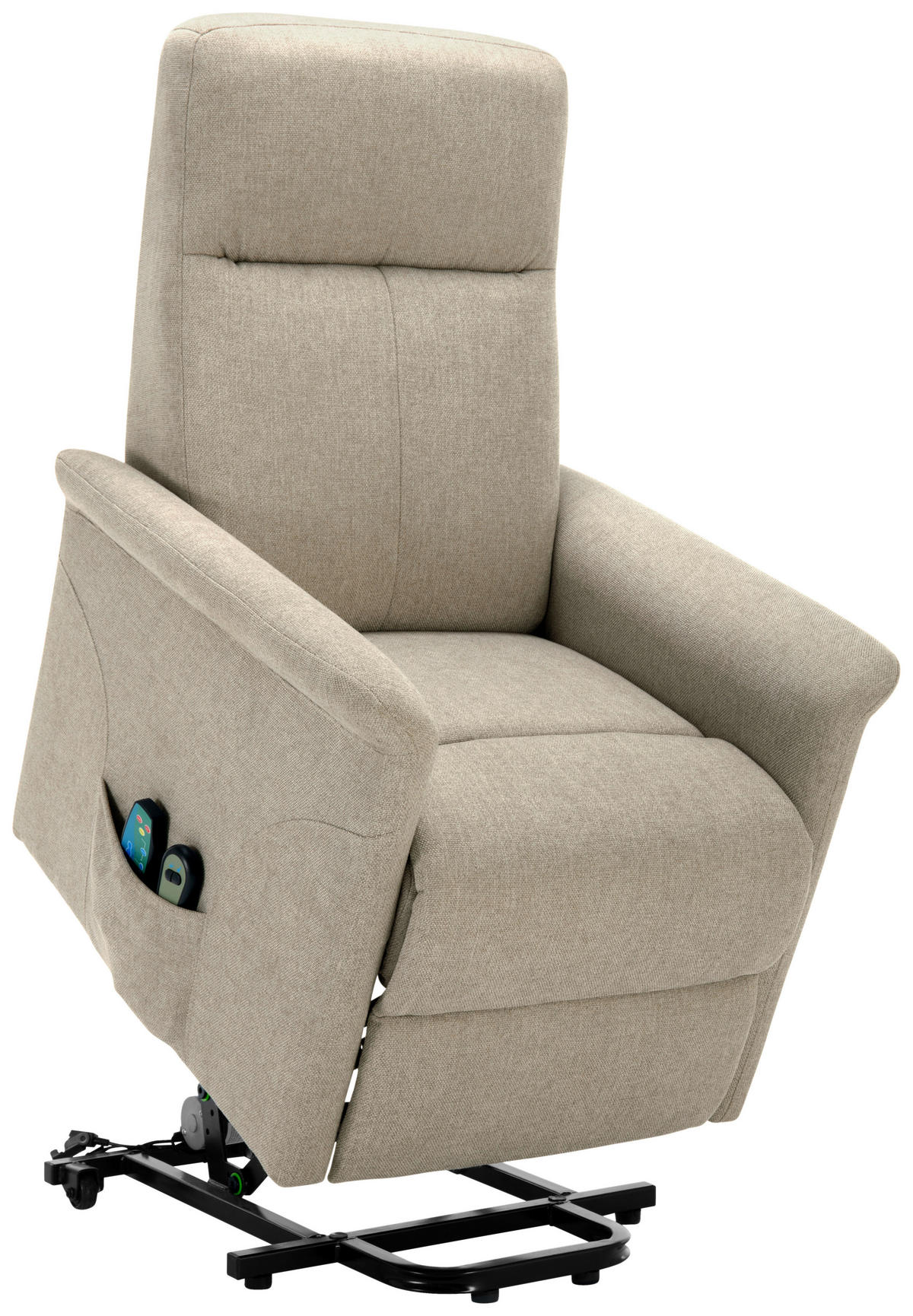 MASSAGESESSEL Mikrofaser Naturfarben    - Schwarz/Naturfarben, KONVENTIONELL, Kunststoff/Textil (72/102/86cm) - MID.YOU