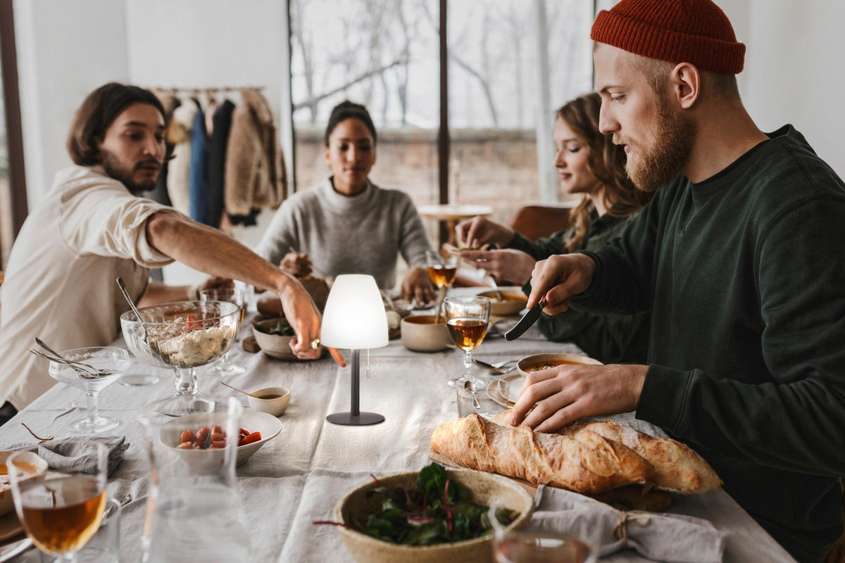 AKKU-TISCHLEUCHTE Fiumara 14/30 cm   - Anthrazit/Weiß, KONVENTIONELL, Kunststoff/Metall (14/30cm)