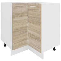 ECKUNTERSCHRANK 76/82/76 cm  - Weiss/Alufarben, Konventionell, Holzwerkstoff/Metall (76/82/76cm) - MID.YOU