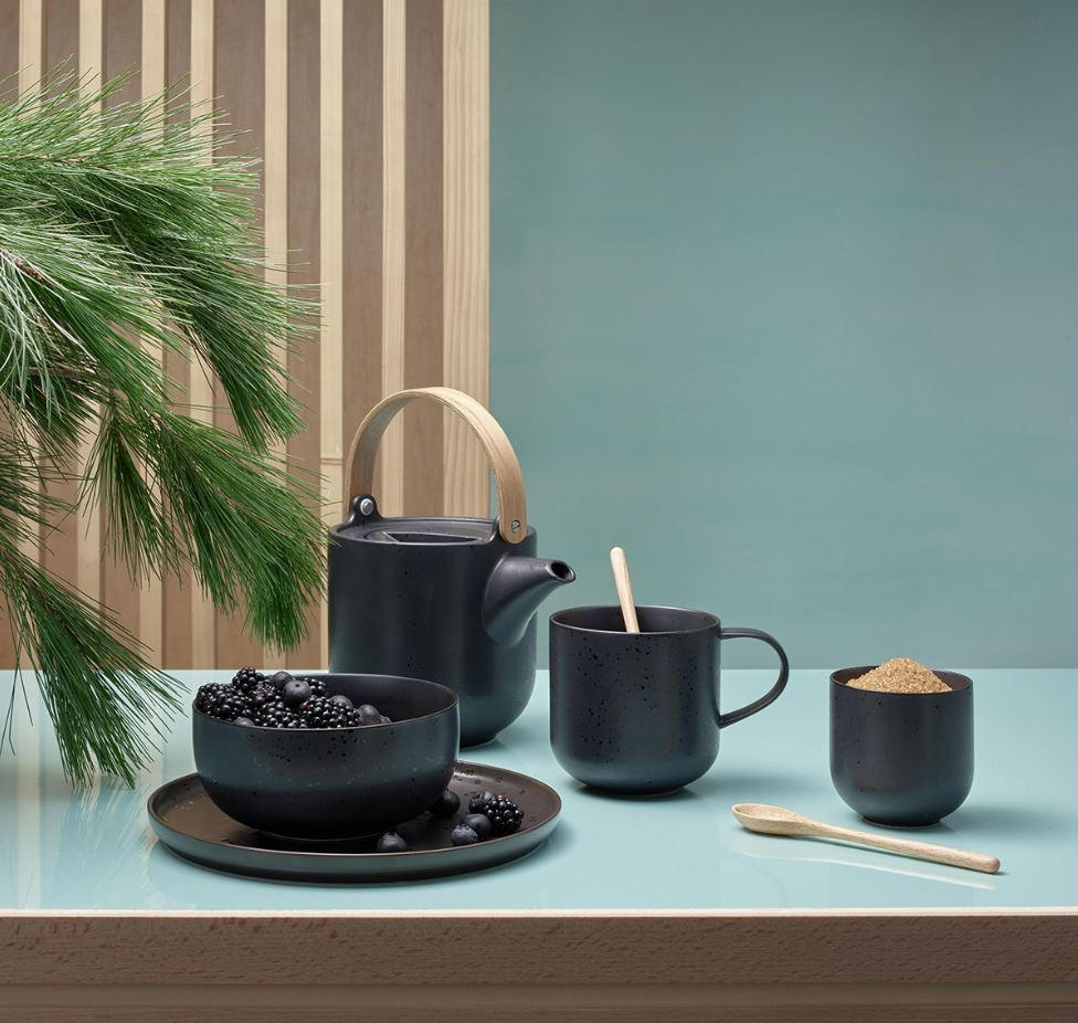 TEETASSE 2ER SET COPPA KURO 200 ml   - Schwarz, Design, Keramik (7,5/7,5cm) - ASA