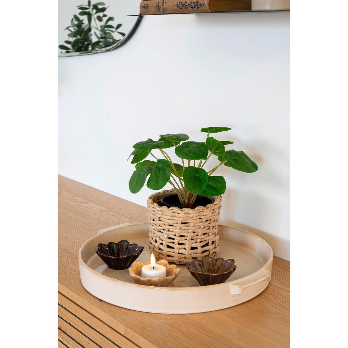 KUNSTPFLANZE  - Schwarz/Grün, Basics, Kunststoff (28/14cm)