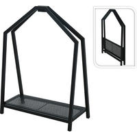 KAMINHOLZREGAL   Metall  - Schwarz, Basics, Metall (58/24/78cm)