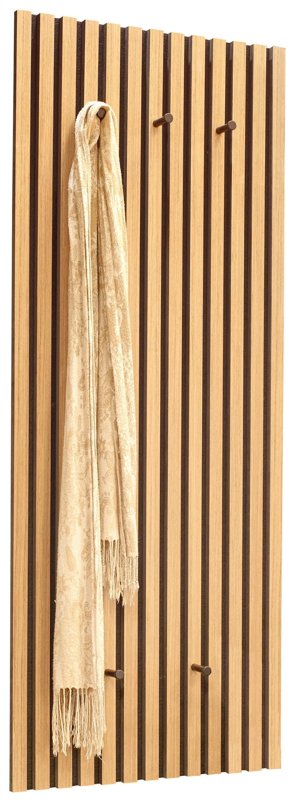 GARDEROBENPANEEL  in 50/125/7 cm  - Schwarz/Eiche Artisan, MODERN, Holzwerkstoff/Textil (50/125/7cm) - Xora
