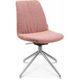 STUHL  in Aluminium Flachgewebe Metall, Textil  - Alufarben/Rosa, Design, Textil/Metall (46/81,5-84,5/55cm) - Johann Jakob