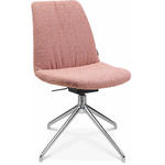 STUHL  in Aluminium Flachgewebe Metall, Textil  - Alufarben/Rosa, Design, Textil/Metall (46/81,5-84,5/55cm) - Johann Jakob