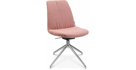 STUHL in Aluminium Flachgewebe Metall, Textil - Alufarben/Rosa, Design, Textil/Metall (46/81,5-84,5/55cm) - Johann Jakob