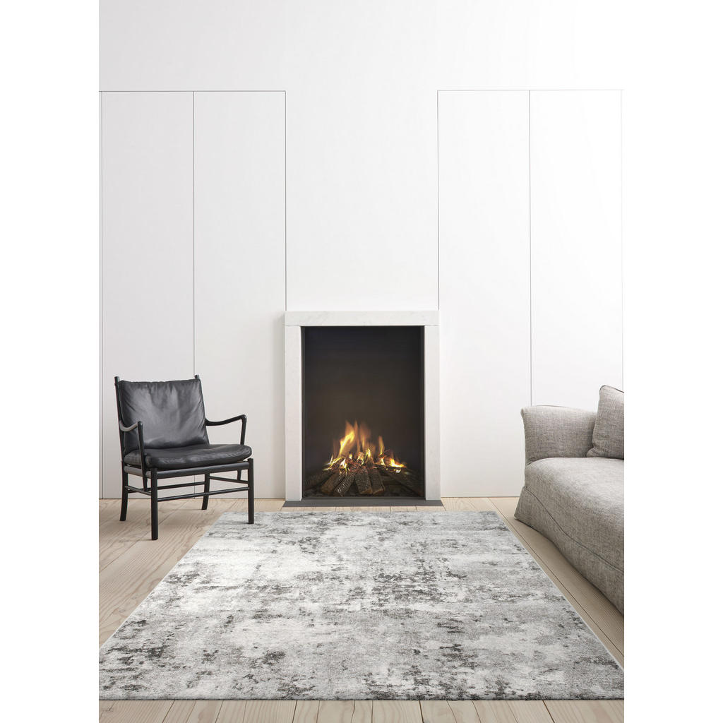 Thumbnail - Novel Webteppich Sorrent, Silber, Hellgrau, Dunkelgrau, Textil, Abstraktes, rechteckig, 160x230 cm, Oeko-Tex® Standard 1...