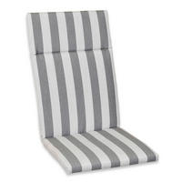 SESSELAUFLAGE in Anthrazit, Hellgrau Streifen  - Anthrazit/Hellgrau, Basics, Textil (50/4/120cm)