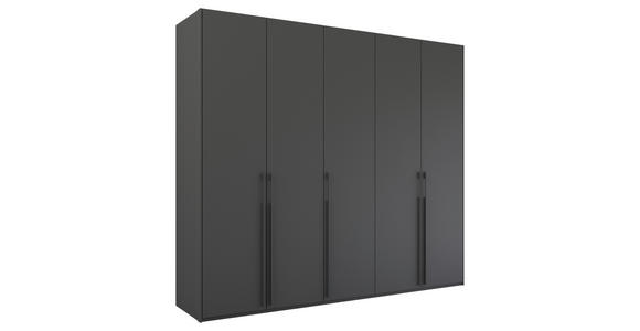 DREHTÜRENSCHRANK 251/235/60 cm 5-türig Graphitfarben - Graphitfarben, Trend, Holzwerkstoff/Metall (251/235/60cm) - Novel