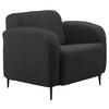 SESSEL in Teddystoff Anthrazit  - Anthrazit/Schwarz, Modern, Textil/Metall (85/76/90cm) - Livetastic