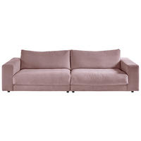MEGASOFA in Feincord Altrosa  - Schwarz/Altrosa, Design, Kunststoff/Textil (290/86/127cm) - Pure Home Lifestyle