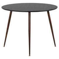 ESSTISCH in Metall, Holzwerkstoff 100/100/75 cm  - Schwarz, Design, Holzwerkstoff/Metall (100/100/75cm) - Livetastic