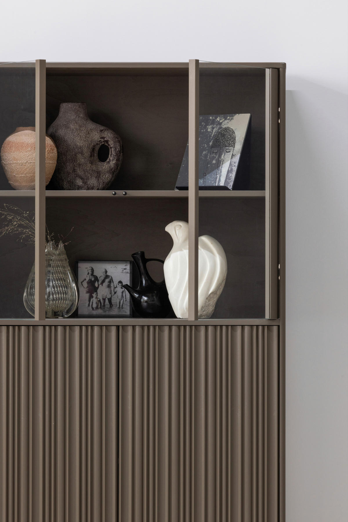 VITRINE Nova in Kiefer Braun  - Braun, Design, Glas/Holz (67/215/40cm) - Livetastic