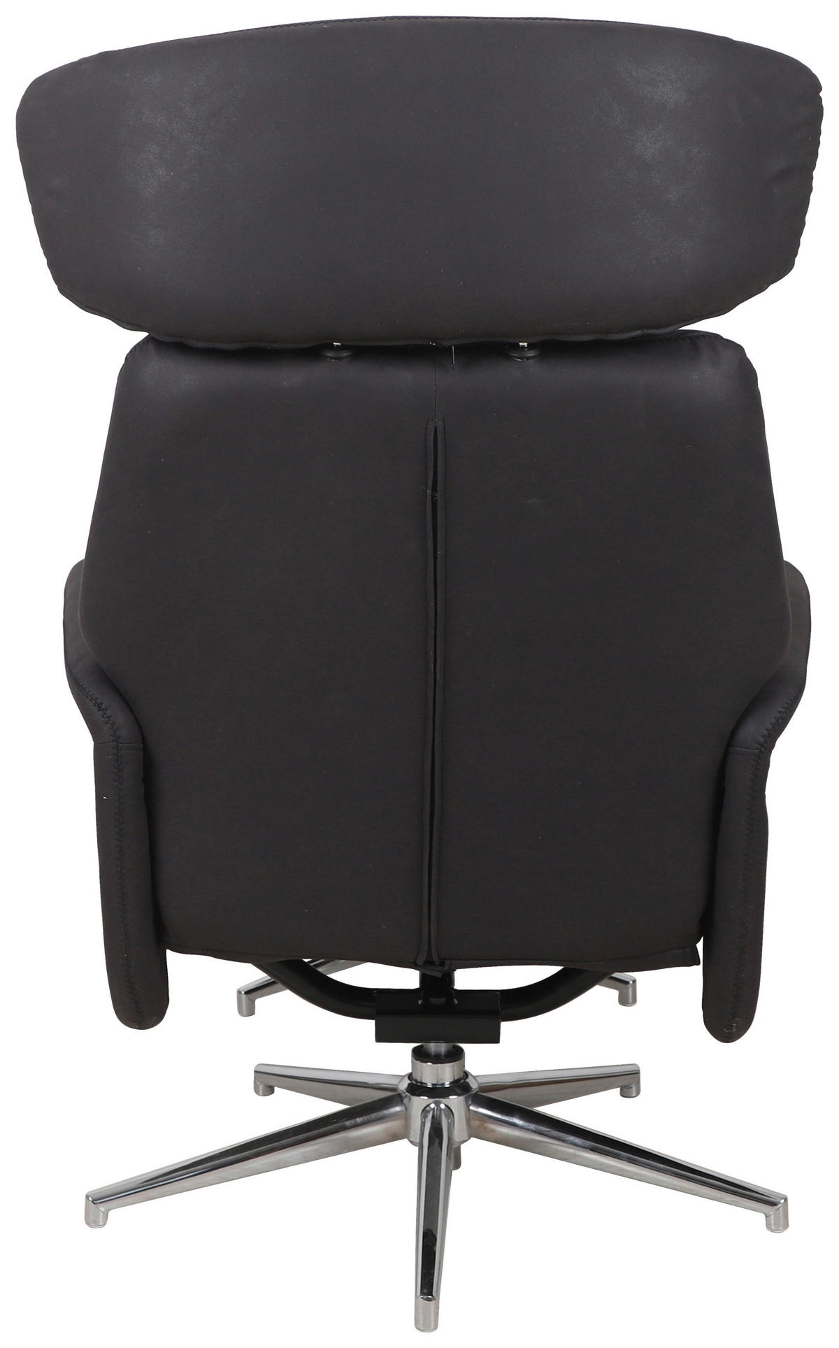 RELAXSESSELSET Mikrofaser    - Chromfarben/Schwarz, Design, Textil/Metall (76/97-109/76-107cm) - Carryhome