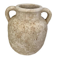 VÁZA, keramika,  - béžová hnědá, Basics, keramika (19/22/19cm)