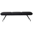 SITZBANK 200/49,5/50 cm Echtleder Schwarz  - Schwarz, Design, Leder/Metall (200/49,5/50cm) - Dieter Knoll