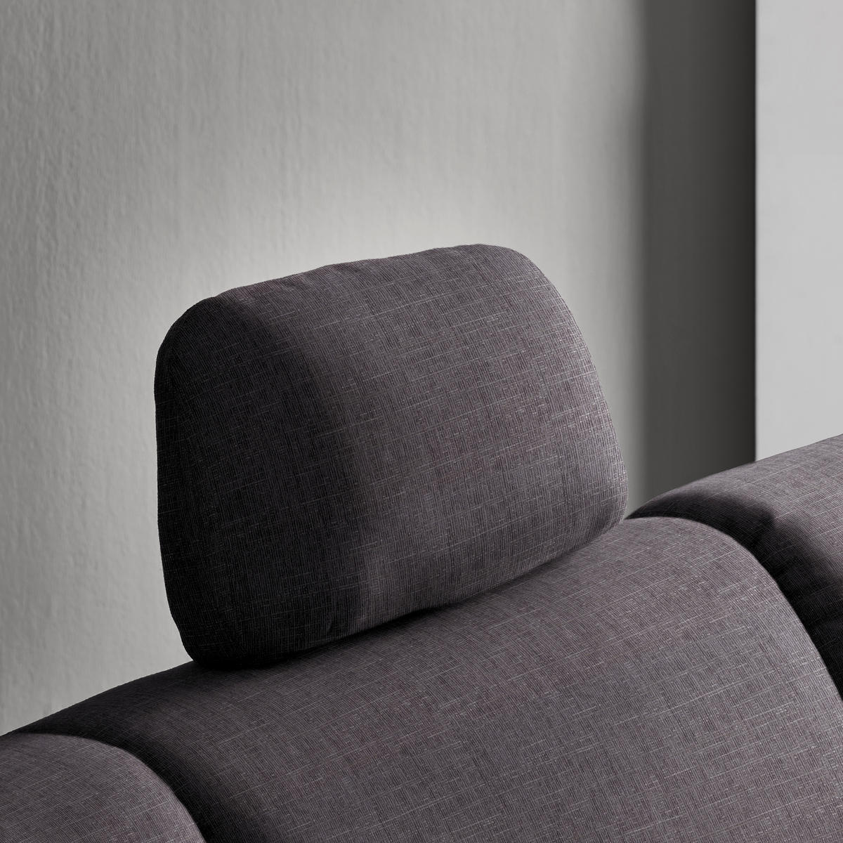 ECKSOFA in Chenille Schieferfarben, Dunkelgrau  227/208 cm  - Schieferfarben/Dunkelgrau, KONVENTIONELL, Textil/Metall (227/208cm) - Sedda