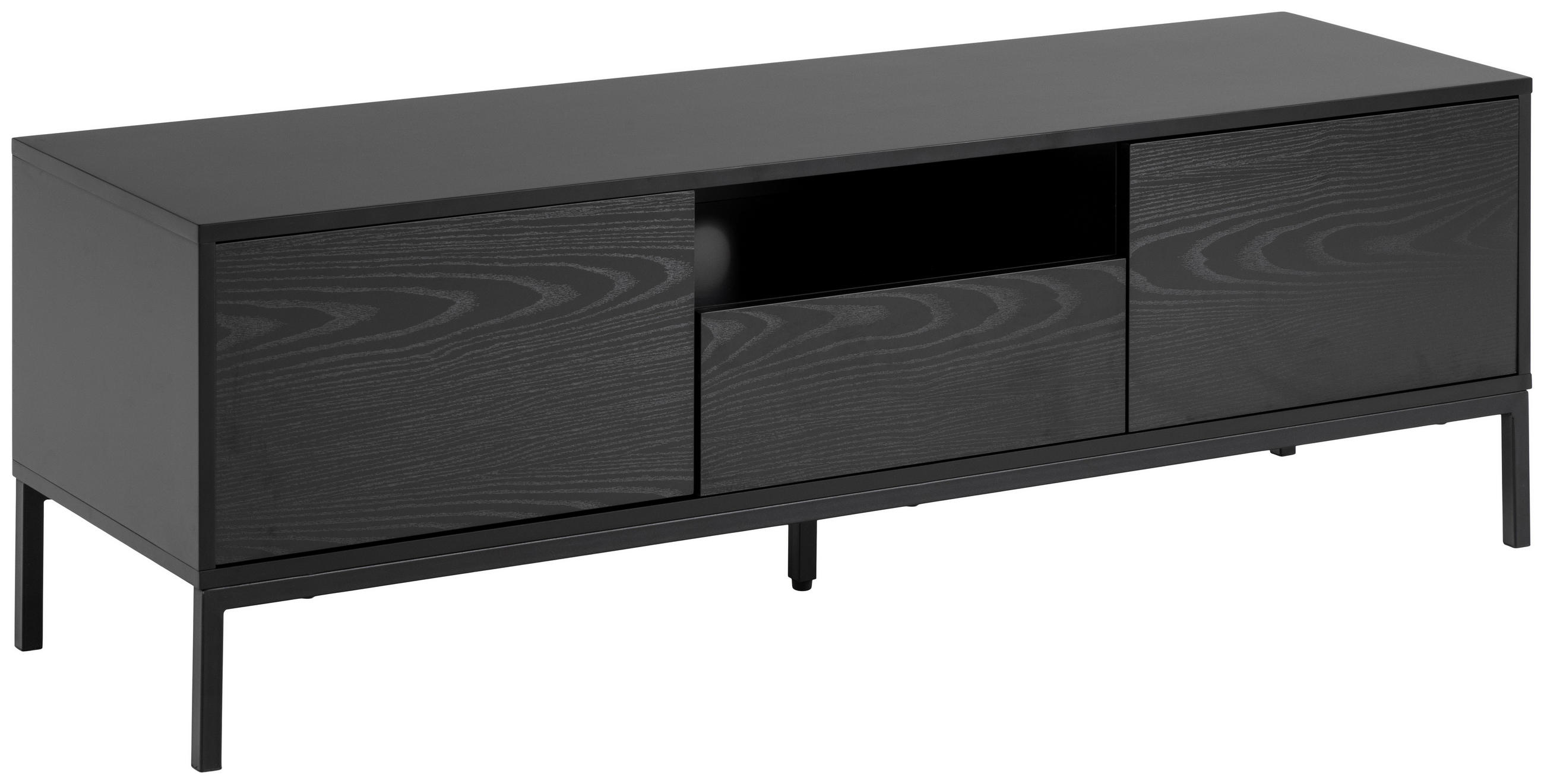 LOWBOARD in 140/45/40 cm - Schwarz, Trend, Holzwerkstoff/Metall (140/45/40cm) - MID.YOU