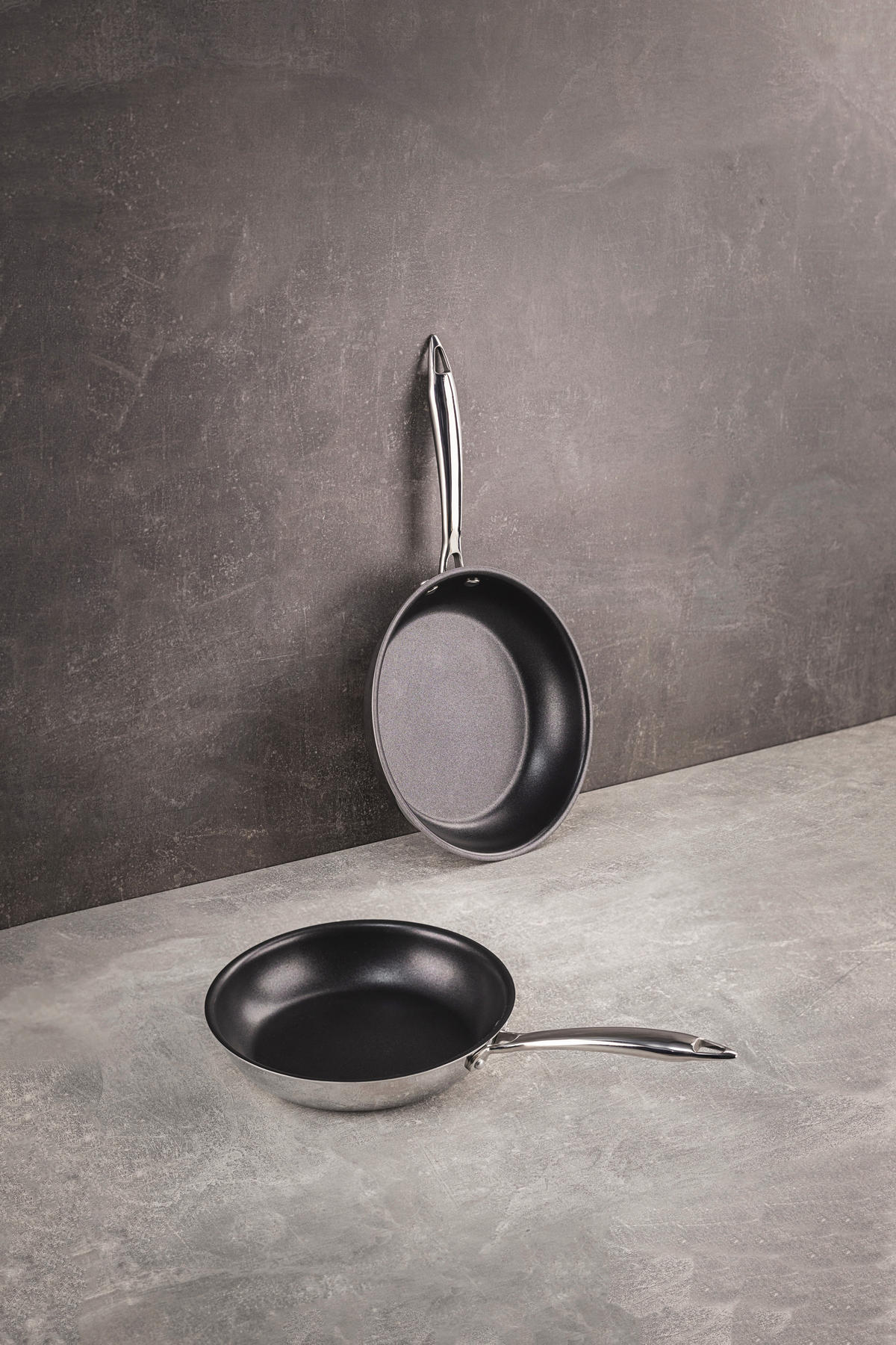 PFANNENSET Edelstahl 2-teilig  - Edelstahlfarben, Basics, Metall (26/9/44.5cm)