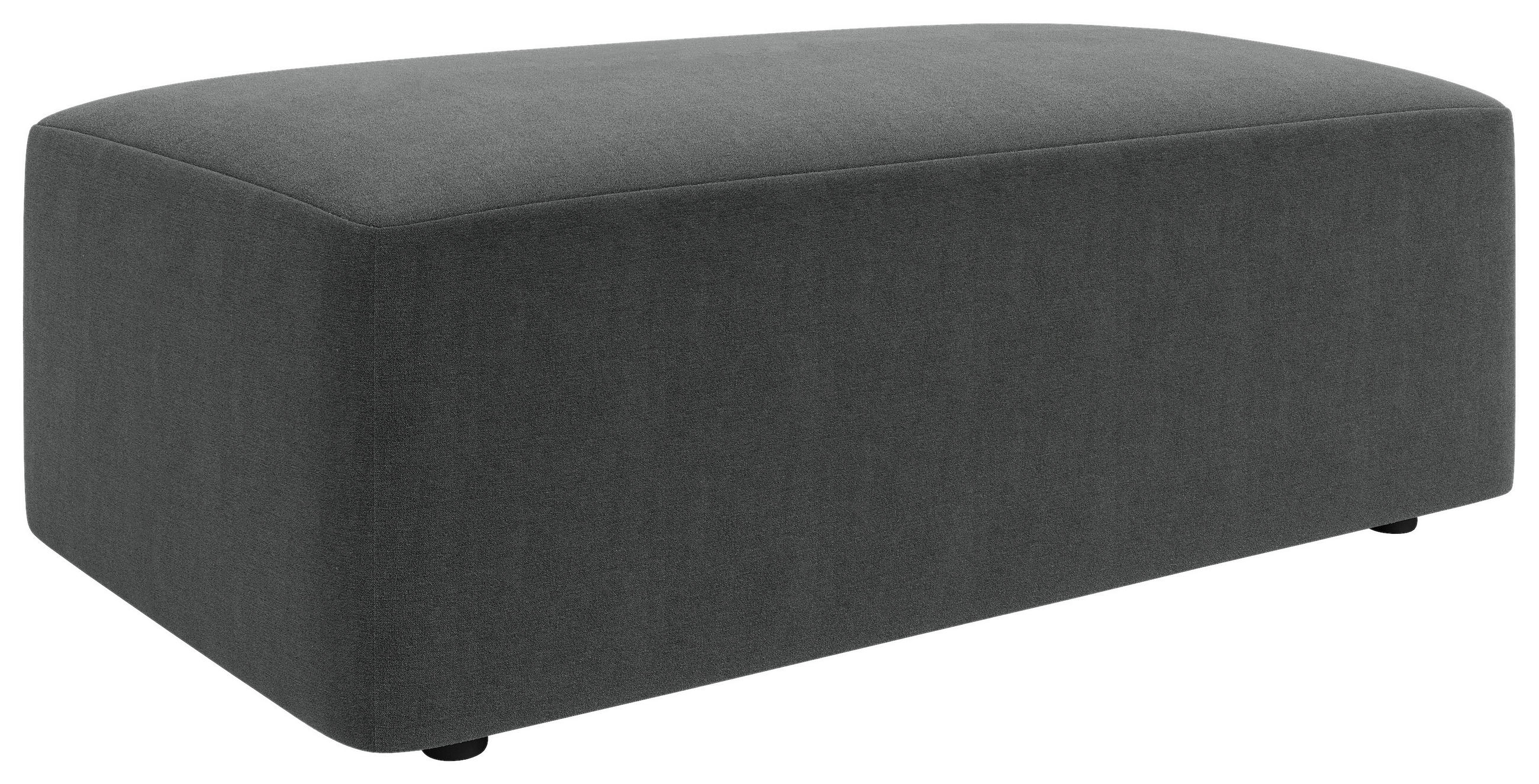 HOCKER Struktur Graphitfarben  - Schwarz/Graphitfarben, MODERN, Kunststoff/Textil (112/44/66cm) - MID.YOU