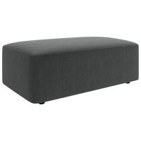 HOCKER in Textil Anthrazit  - Anthrazit/Schwarz, Modern, Kunststoff/Textil (112/44/66cm) - Trendmanufaktur