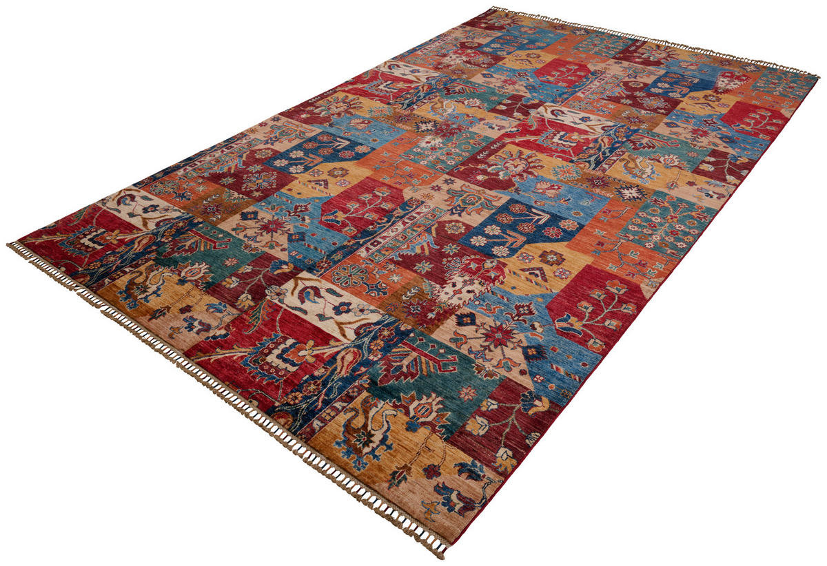 ORIENTTEPPICH 70/140 cm Ersari Patchwork Multicolor  - Multicolor, LIFESTYLE, Textil (70/140cm) - Cazaris