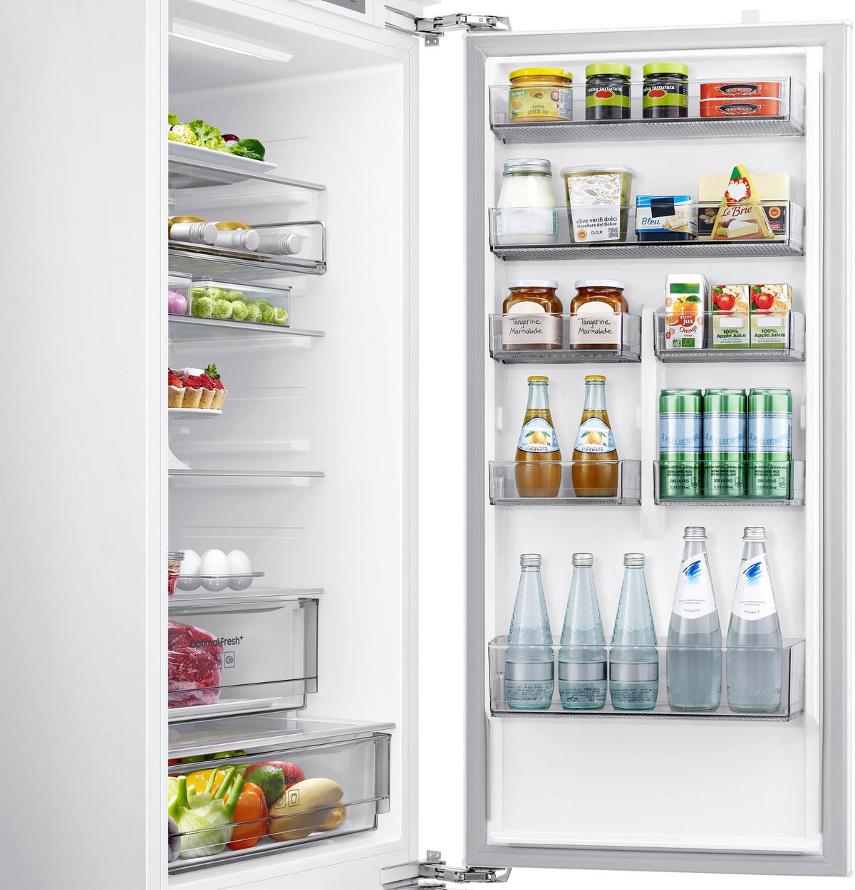 KÜHLSCHRANK 54/193,5/55 cm BRB80F30ADF0EF  - Edelstahlfarben/Weiß, Basics, Glas/Metall (54/193,5/55cm) - Samsung